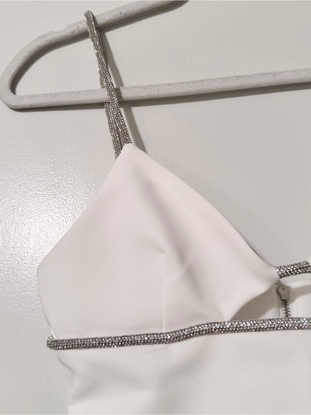 Zara White Rhinestone Top - Picture 2 of 10